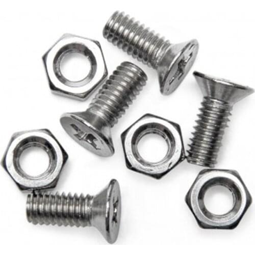 Original Sanwa JLF-SS Mounting Kit 4pcs M3x8mm Srews and Nuts Attach to Sanwa JLF-P1Mounting Plate for Sanwa JLF Series Joystick