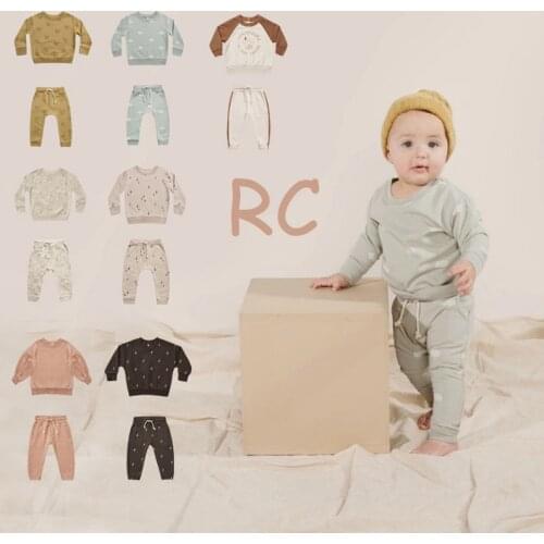 Shipment in September) PER-SALE 2021 RC Autumn Childrens Sets Toddler Girl Fall Clothes Kids Boutique Clothing Wholesale