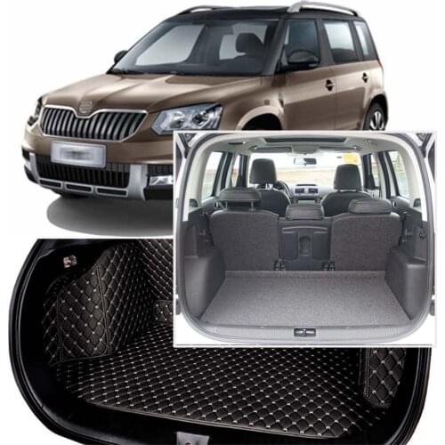 Full Covered Seat Pad Cargo Box Trunk Floor Mat Carpet Liner For Skoda Yeti 2012-2018