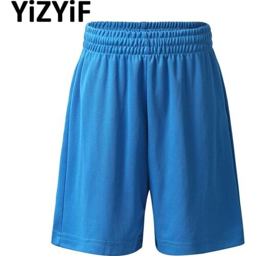 Kids Activewear Shorts For Boys Girls Elastic Waistband Moisture Wicking Loose Sports Shorts Basketball Training Workout Shorts