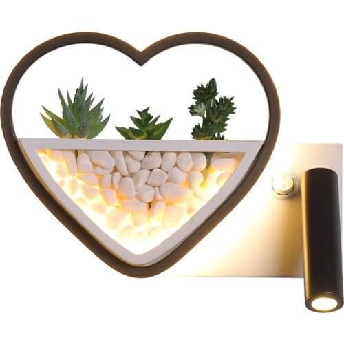 Led wall lights bedroom living room bedside lamp corridor aisle balcony Entrance home decorative art plant wall lamp