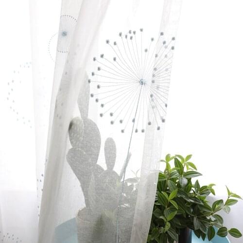 Chicity Embroidered Curtain floral For Living room Home Decor tulle for bedroom Soft Tulle for kitchen Window Customized