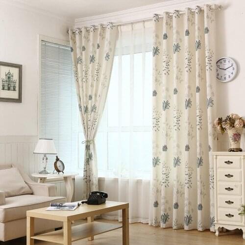 High quality level European and Market style linen curtains for children room living room bedroom semi shading curtains