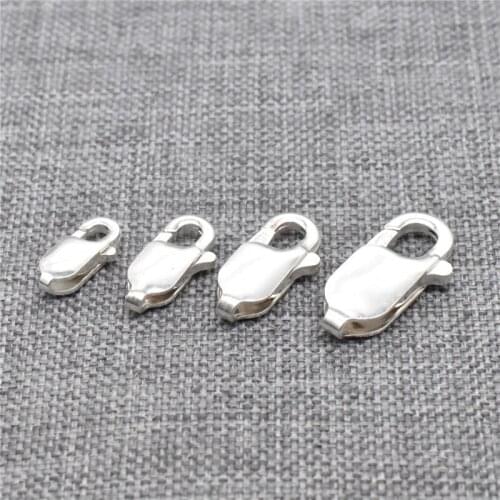 10 Pieces of 925 Sterling Silver Rectangle Lobster Trigger Clasps for Necklace Bracelet