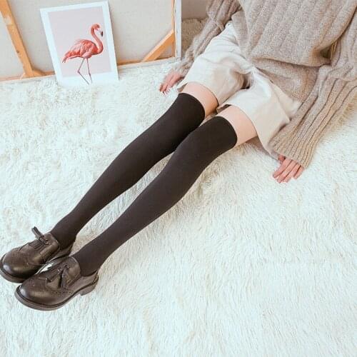 Winter Socks Thick Knee High Socks Women Warm Socks Ladies Warm Thigh High Socks Stockings with Velvet Over Knee Socks