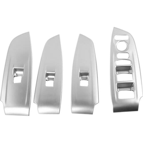 4Pcs Window Switch Decoration Decal Frame Cover Panel Trim Door Handle Armrest Trim for Honda Accord 2018-2020(Silver)