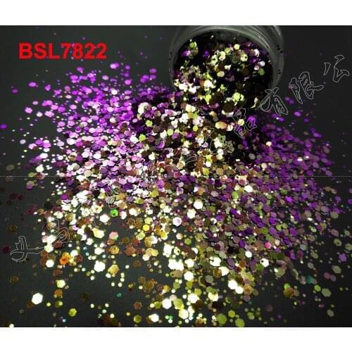 8 metal color new chameleon PET glitter powder mixed size with hexagon color changing glitter nail bueaty Cosmetic Gift