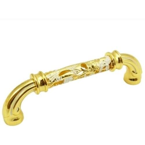 96mm 24k gold drawer cabinet pulls knobs white dresser cupboard door handles moden fashion gold white furniture hardware handles