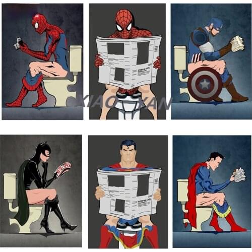 Diamond Painting Marvel Poster Avengers Funny Iron Man 5D DIY Diamond Embroidery Cross Stitch Kits Childrens Family Room Decor