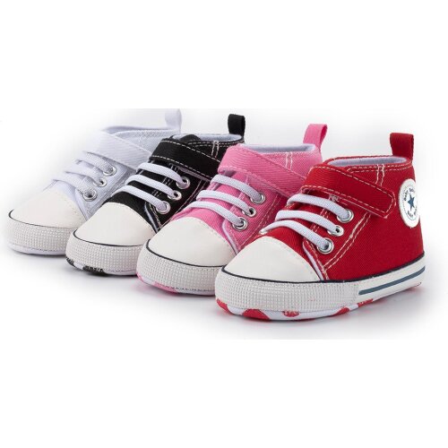 Baby Shoes Boy Girl Star Solid Sneaker Cotton Soft Sole Newborn Infant First Walkers Anti-Slip Toddler Casual Canvas Crib Shoes