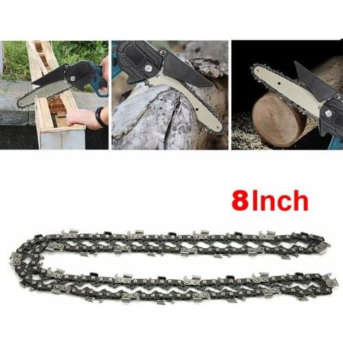 1pc 8Inch 1/4 Durable Steel Chainsaw Semi Chisel Chains 48 Drive Links Wood Cutting Replacement Parts for Electric Saw