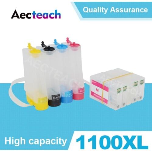 Aecteach Printer Ciss Ink System For Canon PGI 1100 MAXIFY MB2010 MB2110 MB2710 Printer Cartridge
