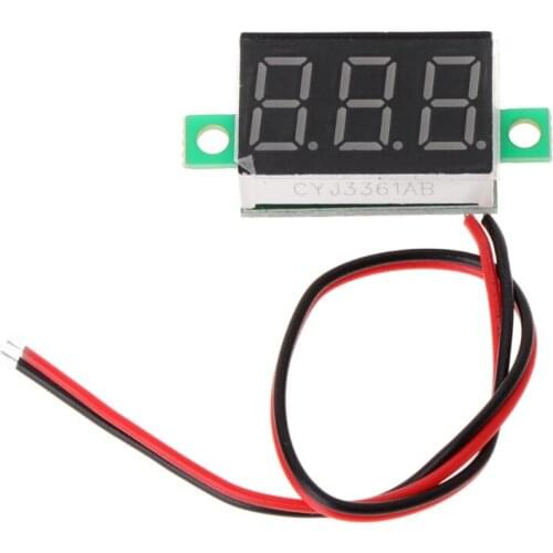 Digital Voltmeter 0.36" 2-wires DC 2.50 to 32.0V LED Volt Meter Voltage Gauge