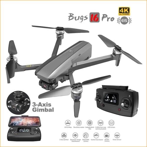 MJX Bugs B16 PRO B16 Pro With 4K Camera Drone Three-axis Gimbal EIS Anti-shake Professional FPV Drone VS SG906 Max F11 pro Dron