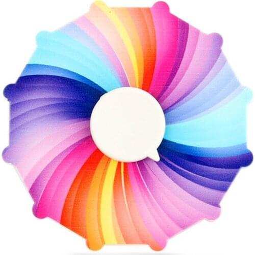 Fidget Toy Colorful Fingertip Gyro Hand Spinner Stress Relief For Kids Adults Rainbow Color Antistress Fidget Spinner Kids Gift