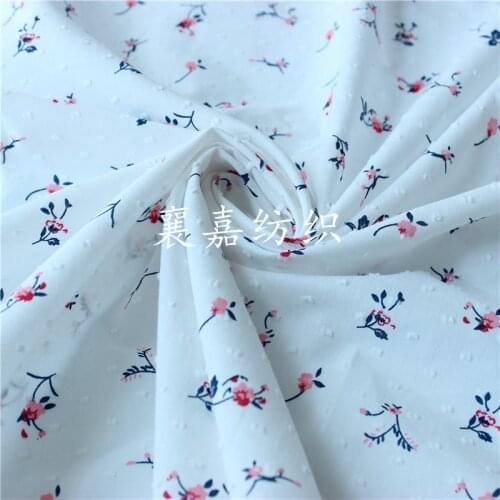 140x50cm New Small Floral Cotton Dot Cut Sewing Fabric Making Childrens Clothing Womens Shirt Skirt Cloth