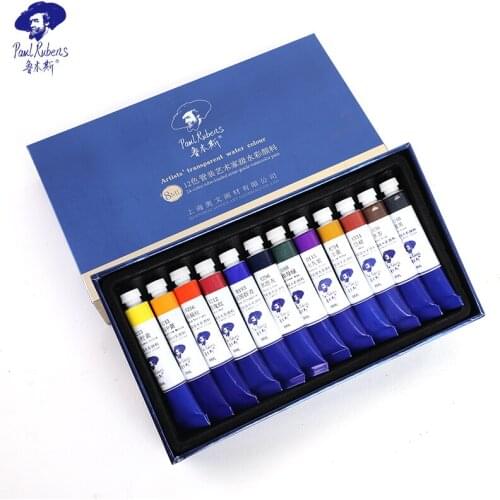 Paul Rubens Professional 12 Color pigment Watercolor 8ml Tube Set For Artist