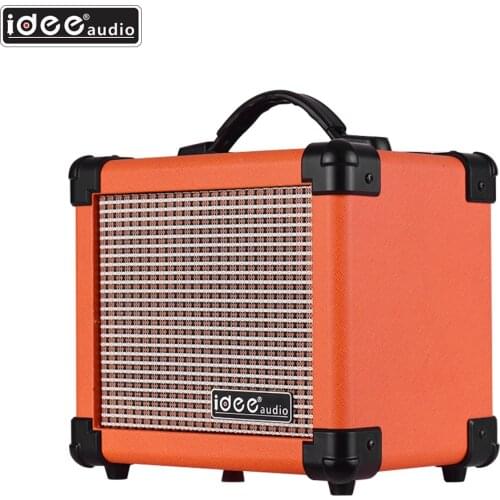 IDEEAUDIO MA-1 10 Watt Portable Desktop Electric Guitar Speaker Amplifier with Two Adjustable Channels Combo Amp Orange