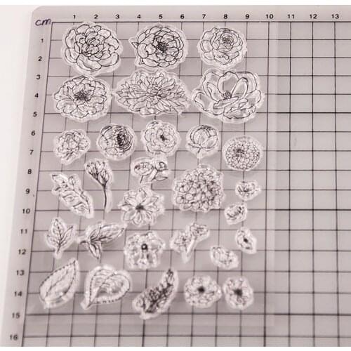 Exquisite Transparent Floral Stamp DIY Scrapbook Embossed Photo Album Decoration Paper Card Crafts Handmade Gifts