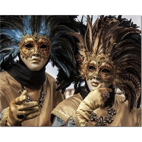 Venice Carnival Mask Art diy paint with diamonds paintings mosaic pictures by rhinestones embroidery diamond round square 5d art