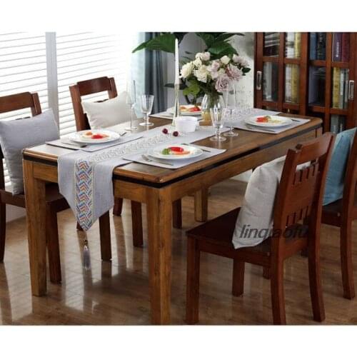 Chinese style classical tablecloth cotton linen living room dining table bed flag