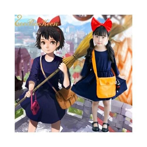 Little witch cosplay costume Iapanese Anime Kikis Delivery Service Cosplay suit Kids Halloween Cosplay Witch Dress For Girls