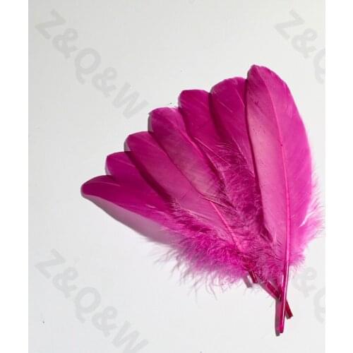 Beautiful 10-15CM Natural Goose Feather Dyed Leather Pink 20-200PCS DIY Jewelry Earrings Accessories Clothing Decoration