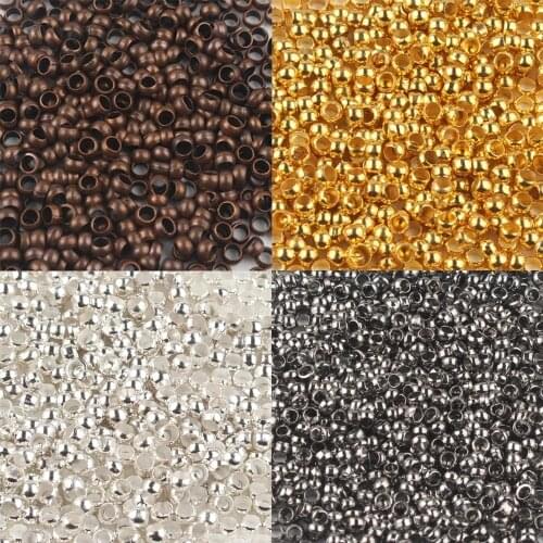 2/2.5/3mm 500pcs Positioning Beads Metal Stopper Beads Round Loose Spacer End Beads For Jewelry Making DIY Bracelet Accessories