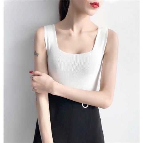 Fashion Women Knitting Sleeveless Camis Shirt Summer Sexy Tank Tops Casual Vest