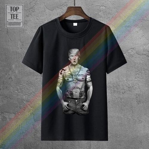 Print Men T Shirt Summer Trump Nation Inked Up Tattoo Presidential Candidate Donald Trump T Shirt