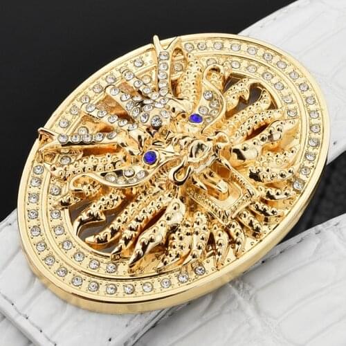 Dragon belt men off white Waistband fashion golden Waistband genuine leather luxury brand high quality ceinture homme waist belt