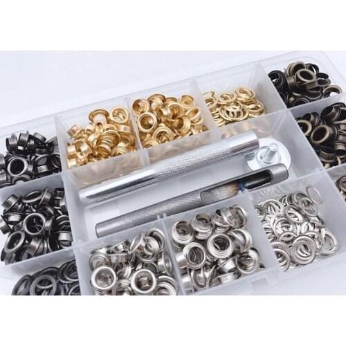 20set 5mm Metal Eyelet Set Leather Craft Repair Grommets Scrapbooking DIY Leather Hole sport toy