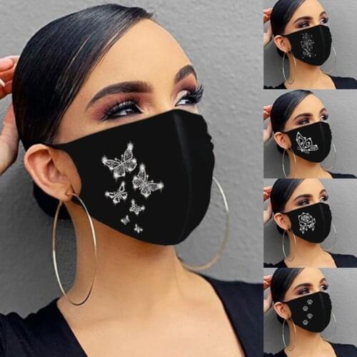 New Sexy Crystal Face Mask Rhinestones Fashion 2021 Costume Jewelry for Women Glitter Mouth Mask for Masquerade Party Nightclub