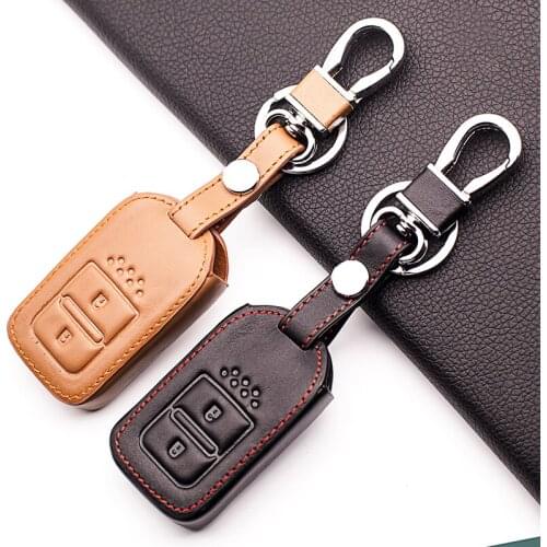 New Design Top Leather Key Case for Honda Citizen Elf Jade Elite for Odyssey 2 Button Remote Dust Collector shell starline a91