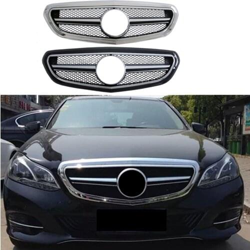 Front Racing Billet Bumper Grille Upper Facelift Grill For Mercedes Benz E-Class W212 2014 2015 2016