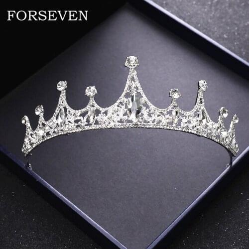 Princess Crystal Rhinestone Crwon Wedding Hair Accessories Bridal Crown Tiaras Headdress Wedding Diadem Hair Jewelry Party Gift