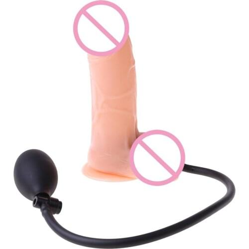 Realistic deldo for women Orgasm Huge Inflatable Penis Dildo Plug Anal Suction Cup Realistic Anal Sex Random Color Dropshipping