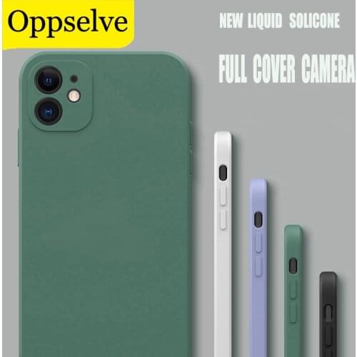 Liquid Silicone Luxury Original Square Cover for iPhone 11 12 Pro Max 7 8 6 6s Plus SE 2 2020 Ultra Thin Shockproof Coque Funda