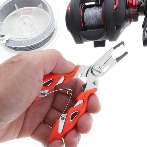 Fishing Pliers Braid Cutters Stainless Steel Tool Line Lure Split Ring Plier Hook Remover Fish Holder Multi Pincers Outdoor Gear