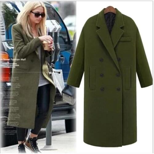 Woolen Women Jacket Coat Long Slim Outerwear 2020 New Autumn Winter Wear Overcoat Female Ladies Wool Coats Jacket Clothes CL61