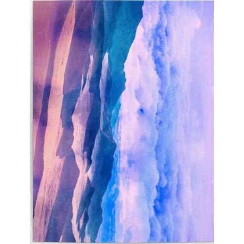 Home Decoration Hd Print Pictures Wall Artwork Modular Blue Mountains Land Poster Canvas Painting For Living Room No Framework