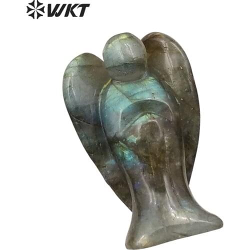 WT-G243 Wholesale Fashion Carved Natural Labradorite Stone Virgin Ornaments High-quality Raw Howlite Quartz Furnishing Articles