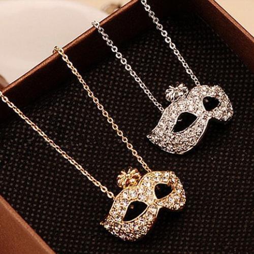 Women Vintage Bohemia Style Fox Mask Pendant Necklace Jewelry Xmas Gift