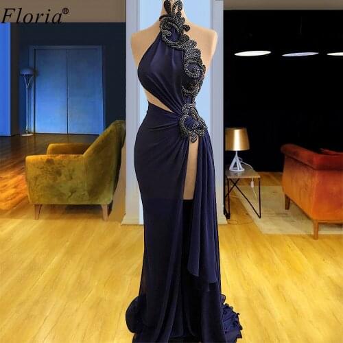 Robe De Soiree Plus Size Formal Evening Dresses Sleeveless Mermaid Evening Gowns Halter Elegant Prom Dresses Evening Wear Custom