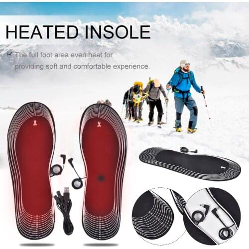 Winter Warm USB Heated Shoe Insoles Electric Foot Warming Pad Feet Warmer Sock Pad Mat Winter Outdoor Sports Heating Insoles New