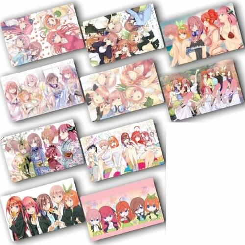 10pcs 5Toubun no Hanayome Card Sticker Smooth Surface DIY Decoration Bus ID Anime Stickers