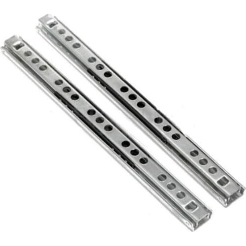 2PCS 17mm Wide Cupboard Parts Drawer Slides Cupboard Drawer Cabinets Drawer Steel Ball Slide Runners /Slides 8/10/13/16 inch