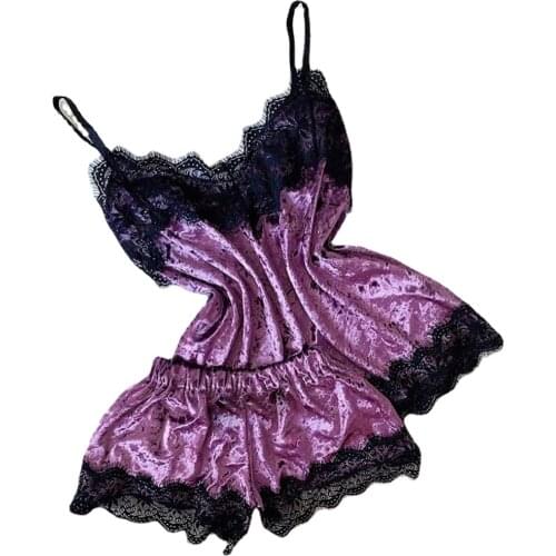 2021summer Sexy Lingerie Set Womens Pajama Nightwear Cute Cami Top and Shorts Pijama Sleepwear Pajamas for Women Sleep Tops