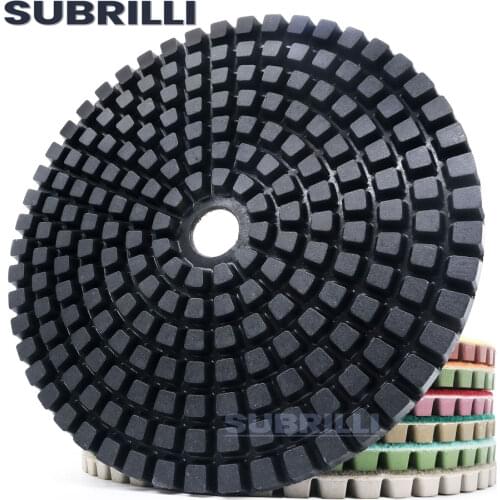 SUBRILLI 10 Inch Diamond Polishing Pads Resin Bond 250mm Floor Abrasive Grinding Wheel For Stone Slab Granite Marble Concrete