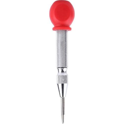 Automatic Center Pin Hole Punch Wood Press Dent Marker Woodworking Tool Spring Loaded Marking Starting Holes Tool